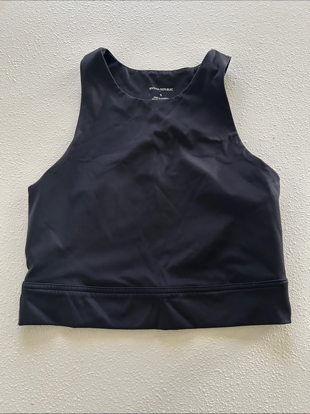 Banana Republic Black Sleeveless Cropped Tank
